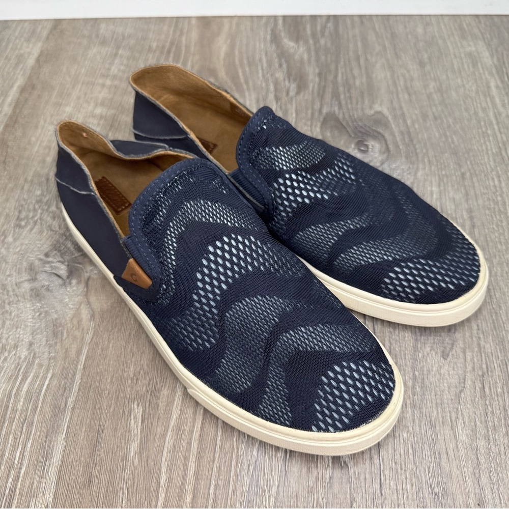 OluKai Pehuea Breathable Slip On Shoes Drop in Navy Size 9.5 - Picture 2 of 8